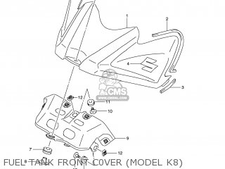FUEL TANK FRONT C0VER (MODEL K8) - GSXR750 2008 (K8) USA (E03)