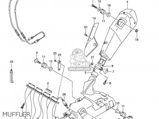 MUFFLER - GSXR750 2008 (K8) USA (E03)