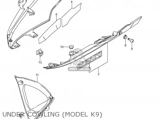 UNDER COWLING (MODEL K9) - GSXR750 2008 (K8) USA (E03)