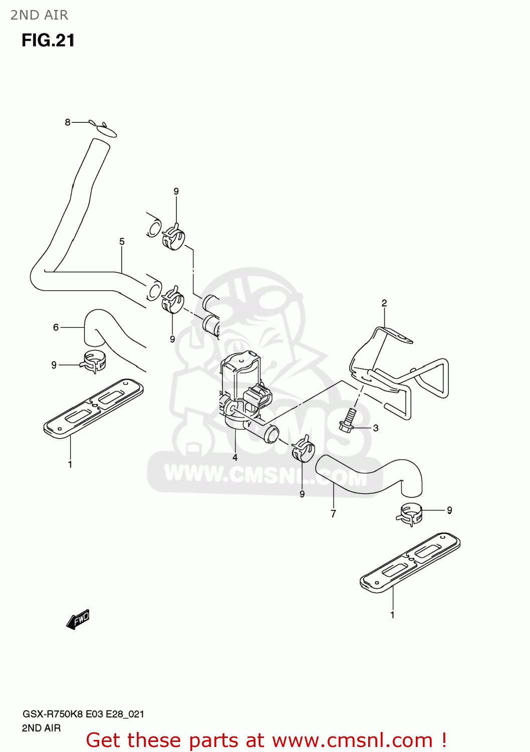 2ND AIR GSXR750 2009 (K9) USA (E03)