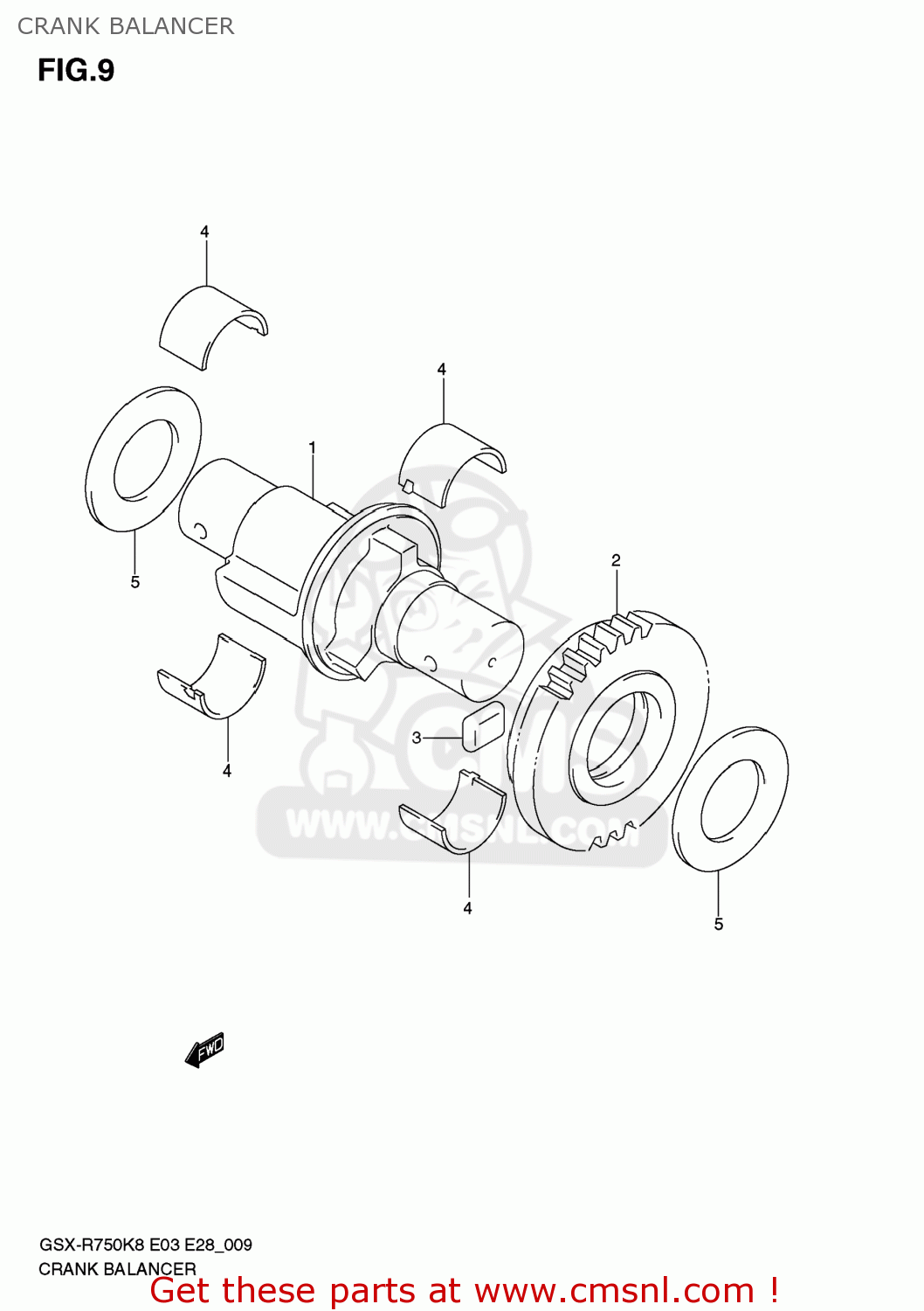 CRANK BALANCER GSXR750 2009 (K9) USA (E03)