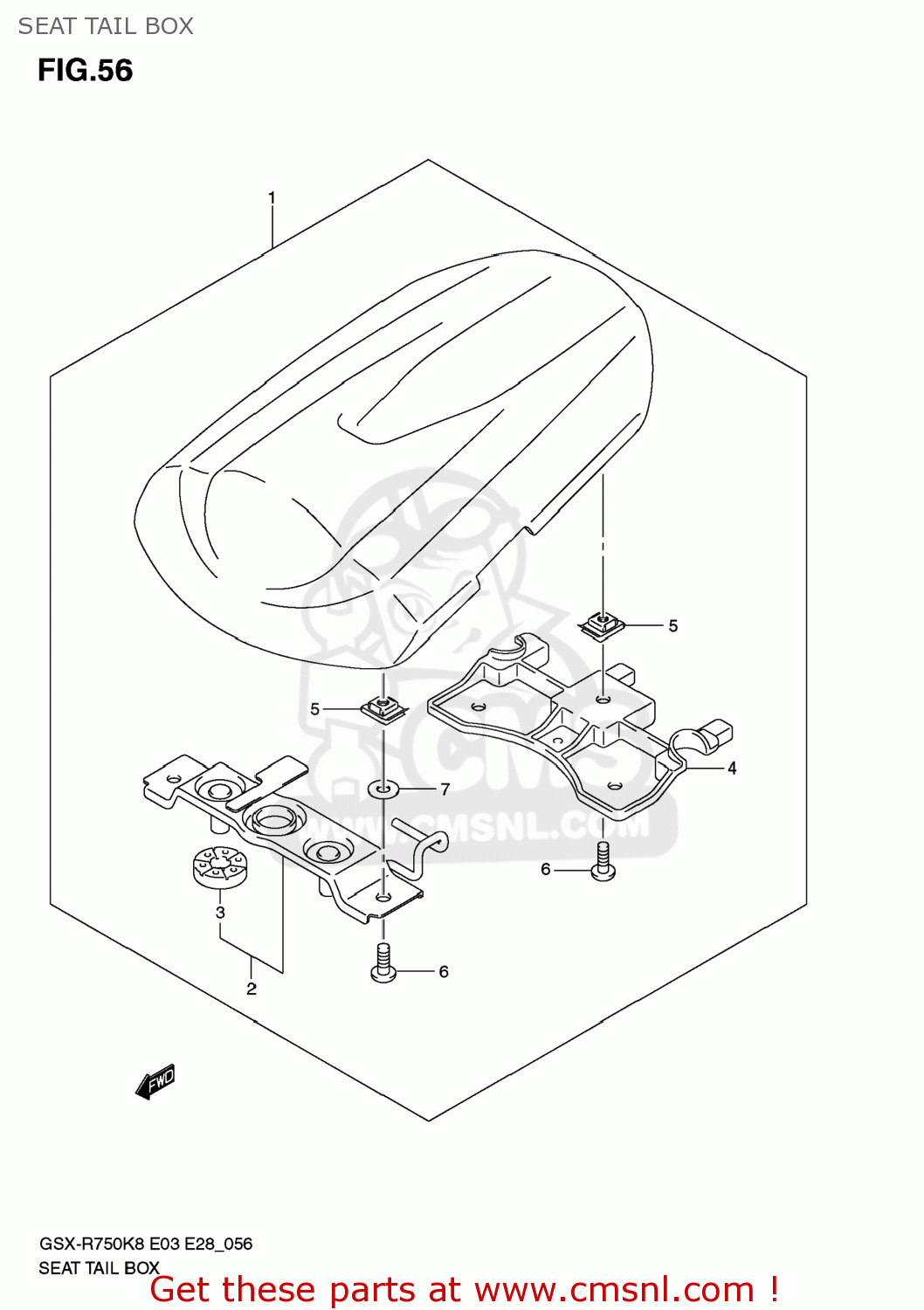 SEAT TAIL BOX GSXR750 2009 (K9) USA (E03)