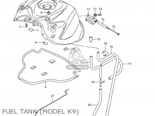 FUEL TANK (MODEL K9) - GSXR750 2009 (K9) USA (E03)