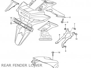 REAR FENDER LOWER - GSXR750 2009 (K9) USA (E03)
