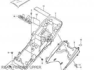 REAR FENDER UPPER - GSXR750 2009 (K9) USA (E03)
