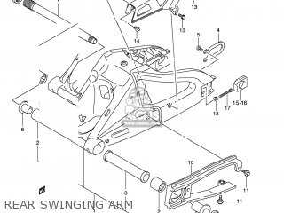 REAR SWINGING ARM - GSXR750 2009 (K9) USA (E03)