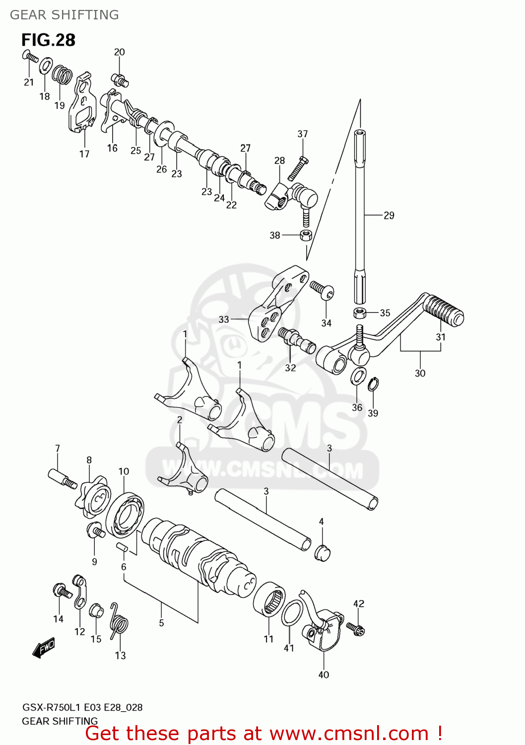 GEAR SHIFTING GSXR750 2011 (L1) USA (E03)