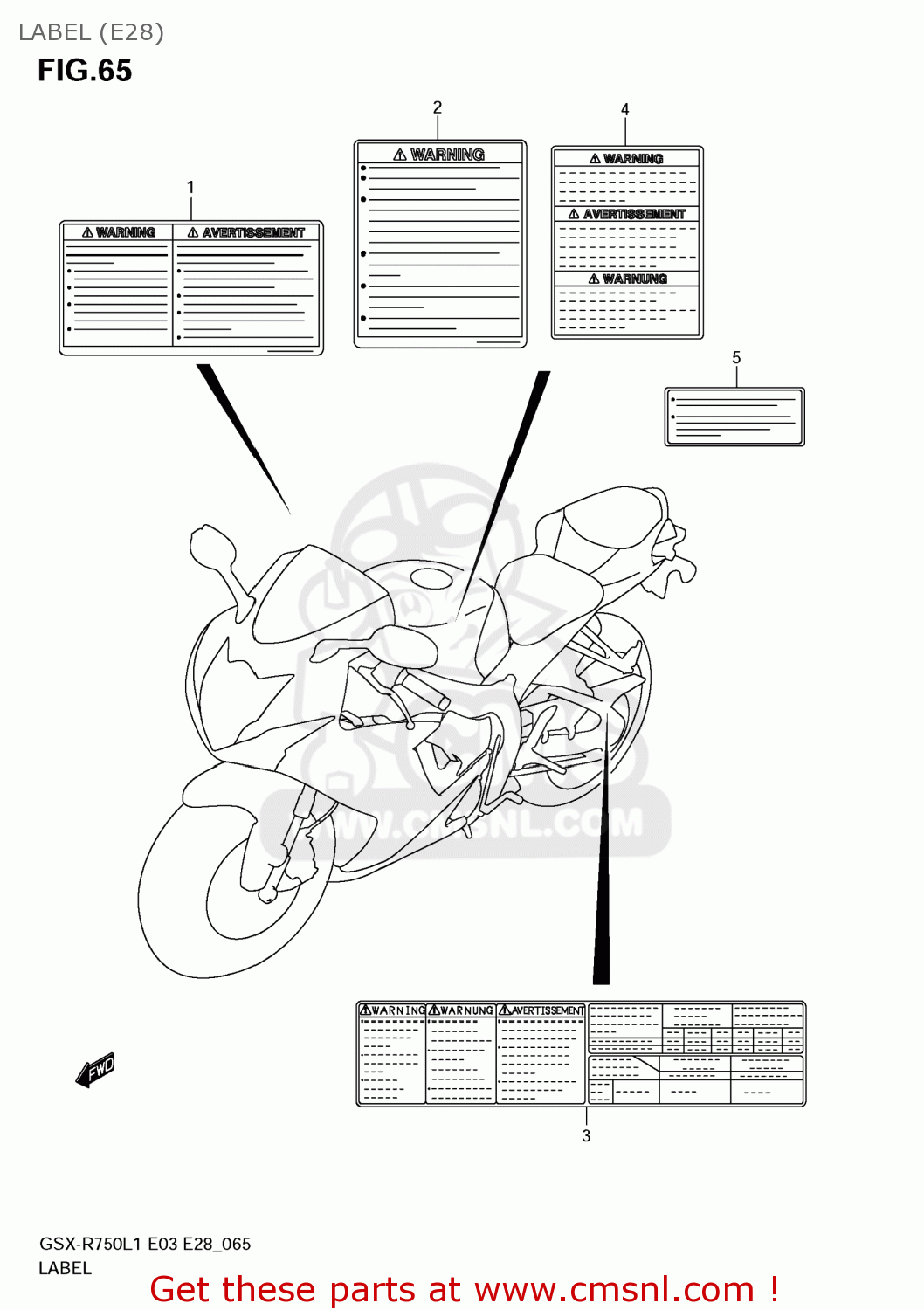 LABEL (E28) GSXR750 2011 (L1) USA (E03)