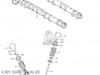 CAM SHAFT/VALVE - GSXR750 2011 (L1) USA (E03)