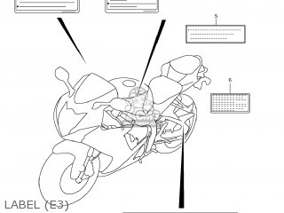 LABEL (E3) - GSXR750 2011 (L1) USA (E03)