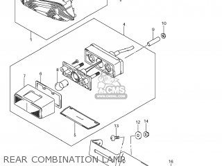 REAR COMBINATION LAMP - GSXR750 2011 (L1) USA (E03)