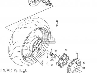 REAR WHEEL - GSXR750 2011 (L1) USA (E03)