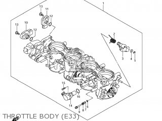 THROTTLE BODY (E33) - GSXR750 2011 (L1) USA (E03)