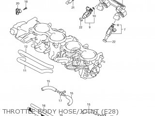 THROTTLE BODY HOSE/JOINT (E28) - GSXR750 2011 (L1) USA (E03)