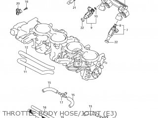 THROTTLE BODY HOSE/JOINT (E3) - GSXR750 2011 (L1) USA (E03)