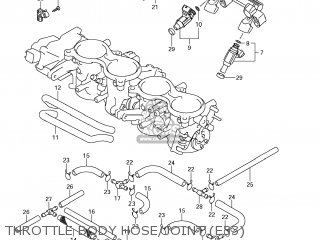 THROTTLE BODY HOSE/JOINT (E33) - GSXR750 2011 (L1) USA (E03)
