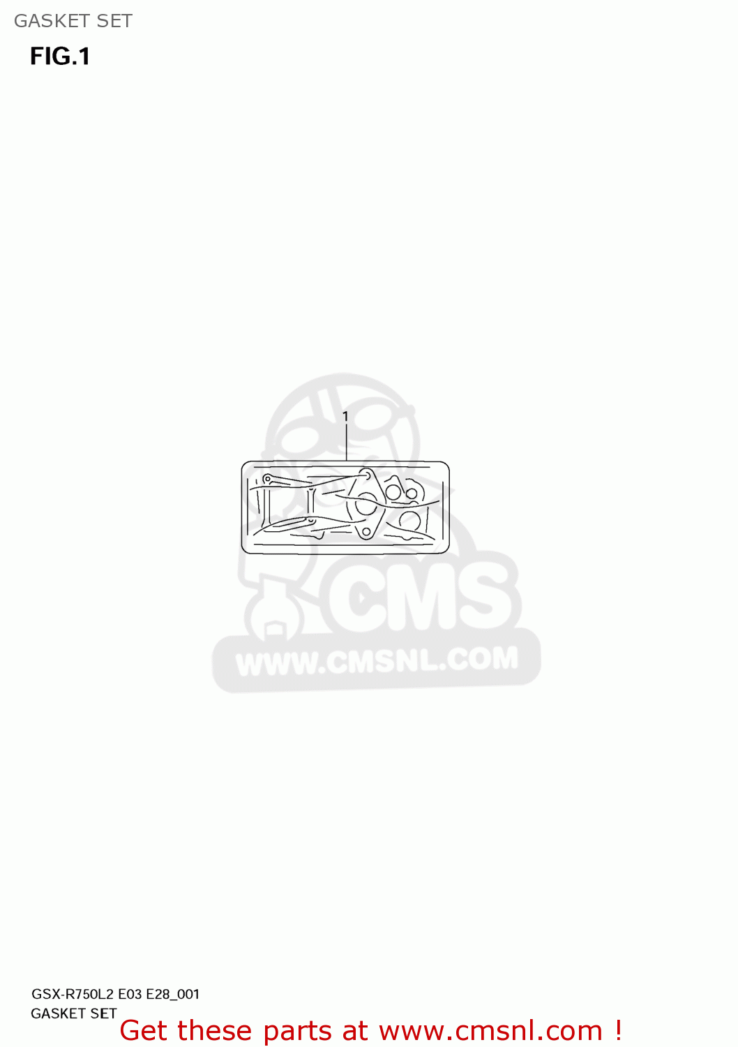 GASKET SET GSXR750 2012 (L2) USA (E03)