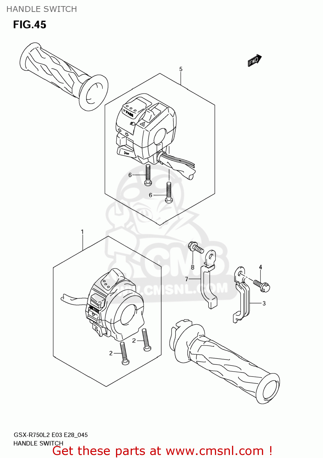 HANDLE SWITCH GSXR750 2012 (L2) USA (E03)
