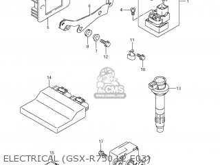 ELECTRICAL (GSX-R750 L2 E03) - GSXR750 2012 (L2) USA (E03)