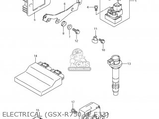 ELECTRICAL (GSX-R750 L2 E33) - GSXR750 2012 (L2) USA (E03)