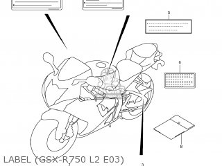 LABEL (GSX-R750 L2 E03) - GSXR750 2012 (L2) USA (E03)