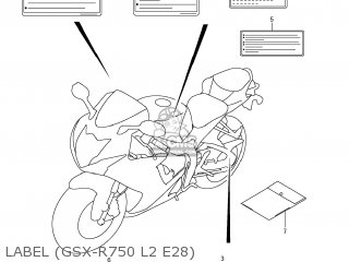 LABEL (GSX-R750 L2 E28) - GSXR750 2012 (L2) USA (E03)