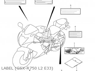 LABEL (GSX-R750 L2 E33) - GSXR750 2012 (L2) USA (E03)