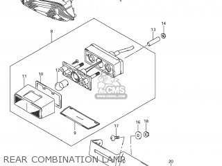 REAR COMBINATION LAMP - GSXR750 2012 (L2) USA (E03)