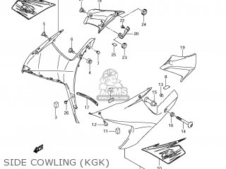 SIDE COWLING (KGK) - GSXR750 2012 (L2) USA (E03)