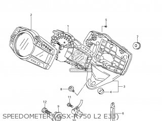 SPEEDOMETER (GSX-R750 L2 E33) - GSXR750 2012 (L2) USA (E03)