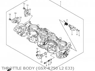 THROTTLE BODY (GSX-R750 L2 E33) - GSXR750 2012 (L2) USA (E03)