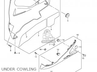UNDER COWLING - GSXR750 2012 (L2) USA (E03)
