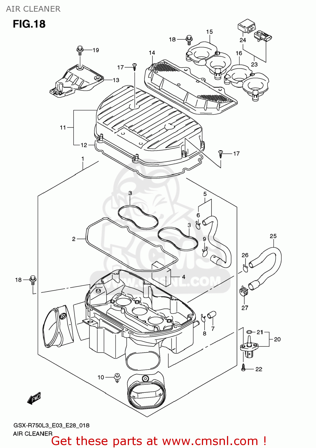 AIR CLEANER GSXR750 2013 (L3) USA (E03)
