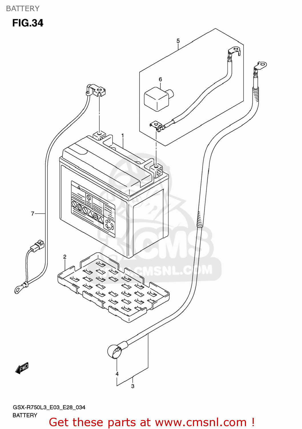 BATTERY GSXR750 2013 (L3) USA (E03)