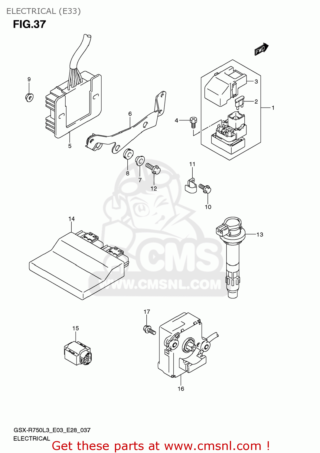ELECTRICAL (E33) GSXR750 2013 (L3) USA (E03)