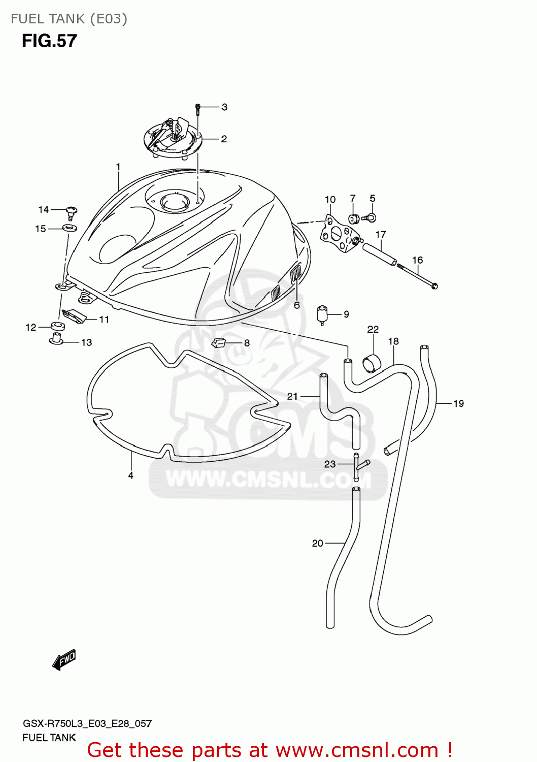 FUEL TANK (E03) GSXR750 2013 (L3) USA (E03)