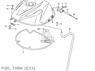 FUEL TANK (E33) - GSXR750 2013 (L3) USA (E03)
