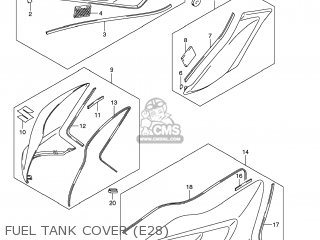 FUEL TANK COVER (E28) - GSXR750 2013 (L3) USA (E03)