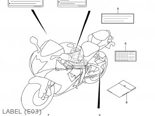 LABEL (E03) - GSXR750 2013 (L3) USA (E03)