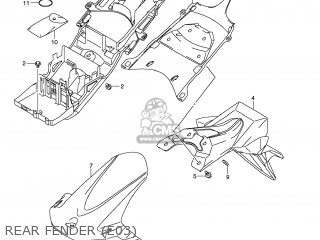 REAR FENDER (E03) - GSXR750 2013 (L3) USA (E03)