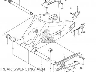 REAR SWINGING ARM - GSXR750 2013 (L3) USA (E03)