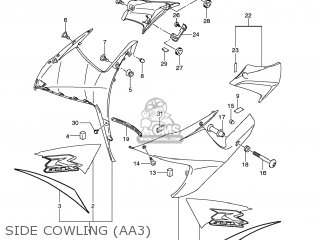 SIDE COWLING (AA3) - GSXR750 2013 (L3) USA (E03)