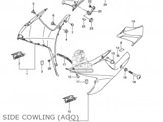 SIDE COWLING (AGQ) - GSXR750 2013 (L3) USA (E03)