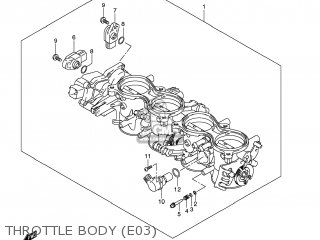 THROTTLE BODY (E03) - GSXR750 2013 (L3) USA (E03)