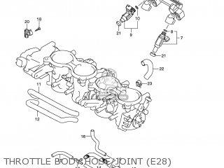 THROTTLE BODY HOSE/JOINT (E28) - GSXR750 2013 (L3) USA (E03)