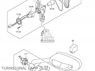 TURNSIGNAL LAMP (E33) - GSXR750 2013 (L3) USA (E03)