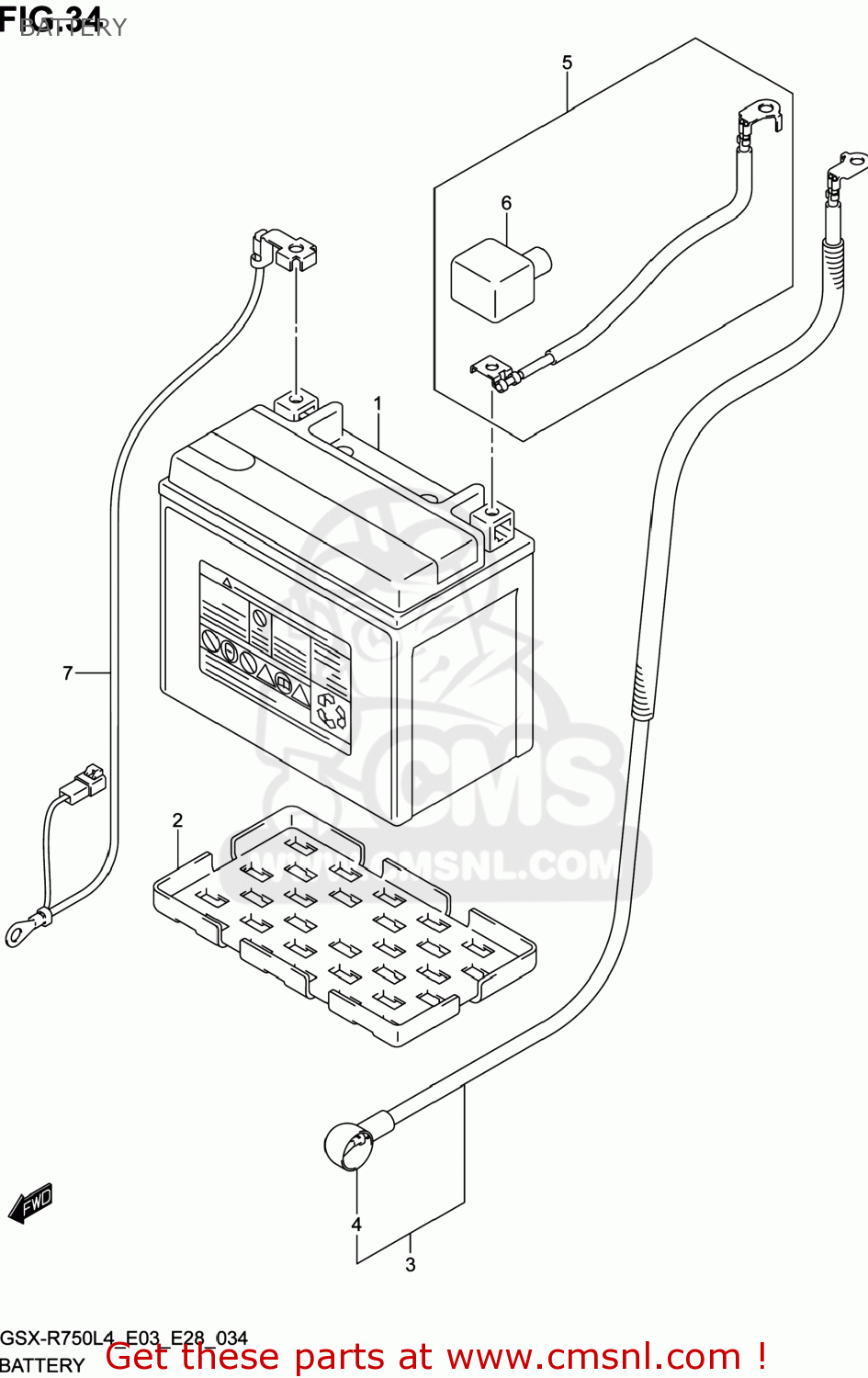 BATTERY GSXR750 2014 (L4) USA (E03)