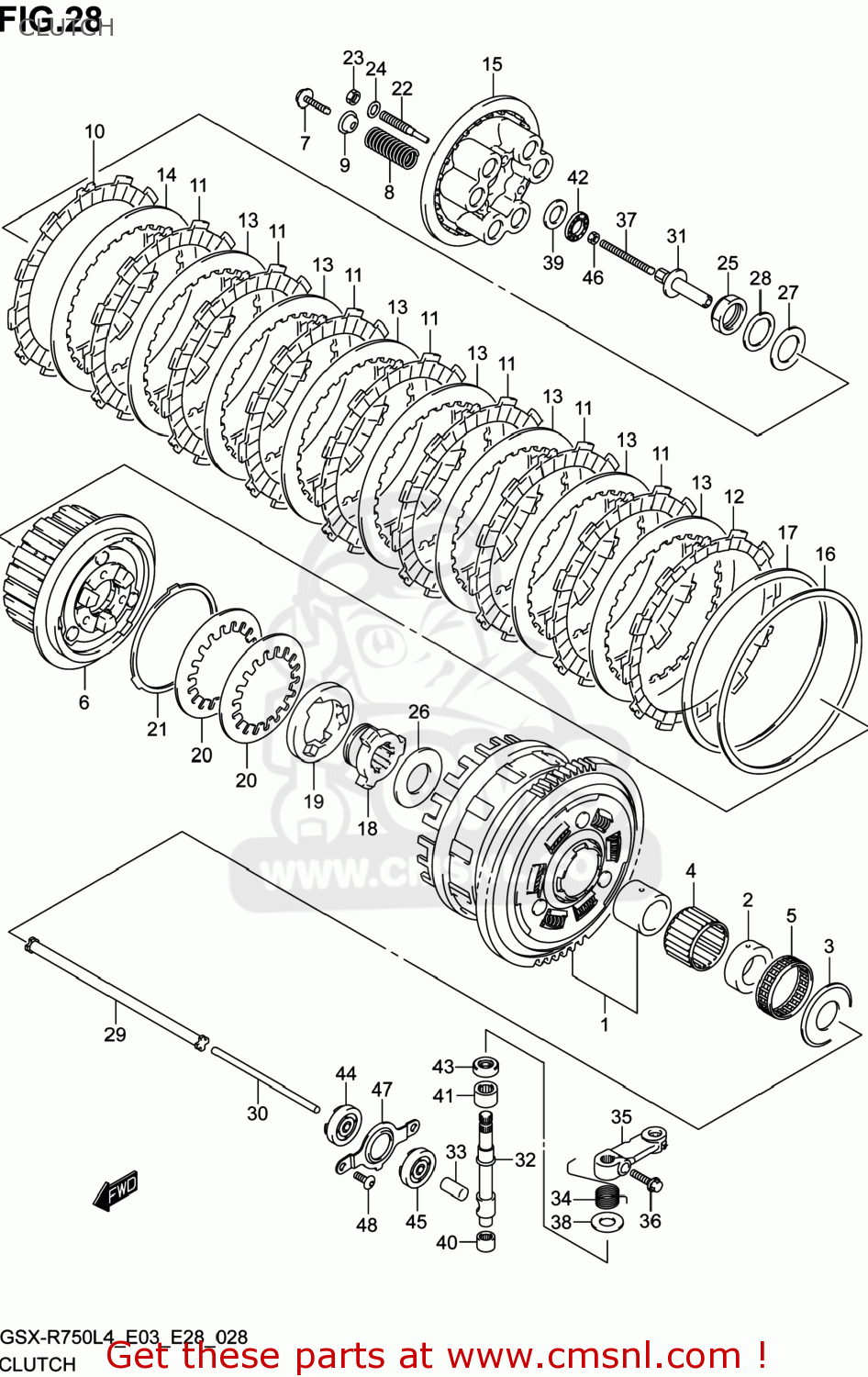CLUTCH GSXR750 2014 (L4) USA (E03)