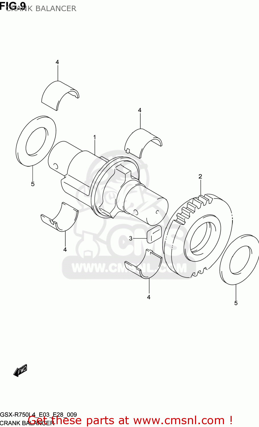 CRANK BALANCER GSXR750 2014 (L4) USA (E03)