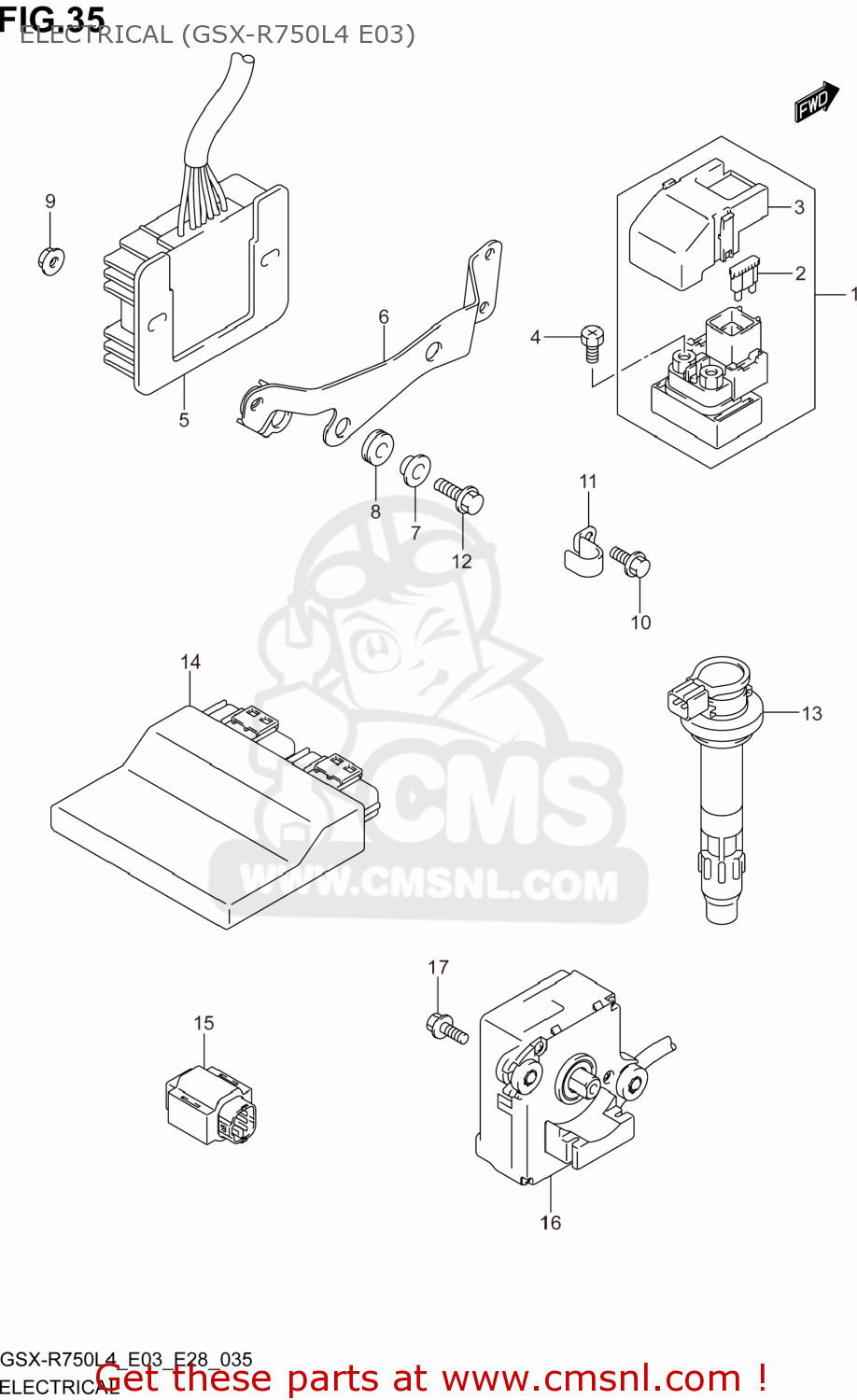 ELECTRICAL (GSX-R750L4 E03) GSXR750 2014 (L4) USA (E03)